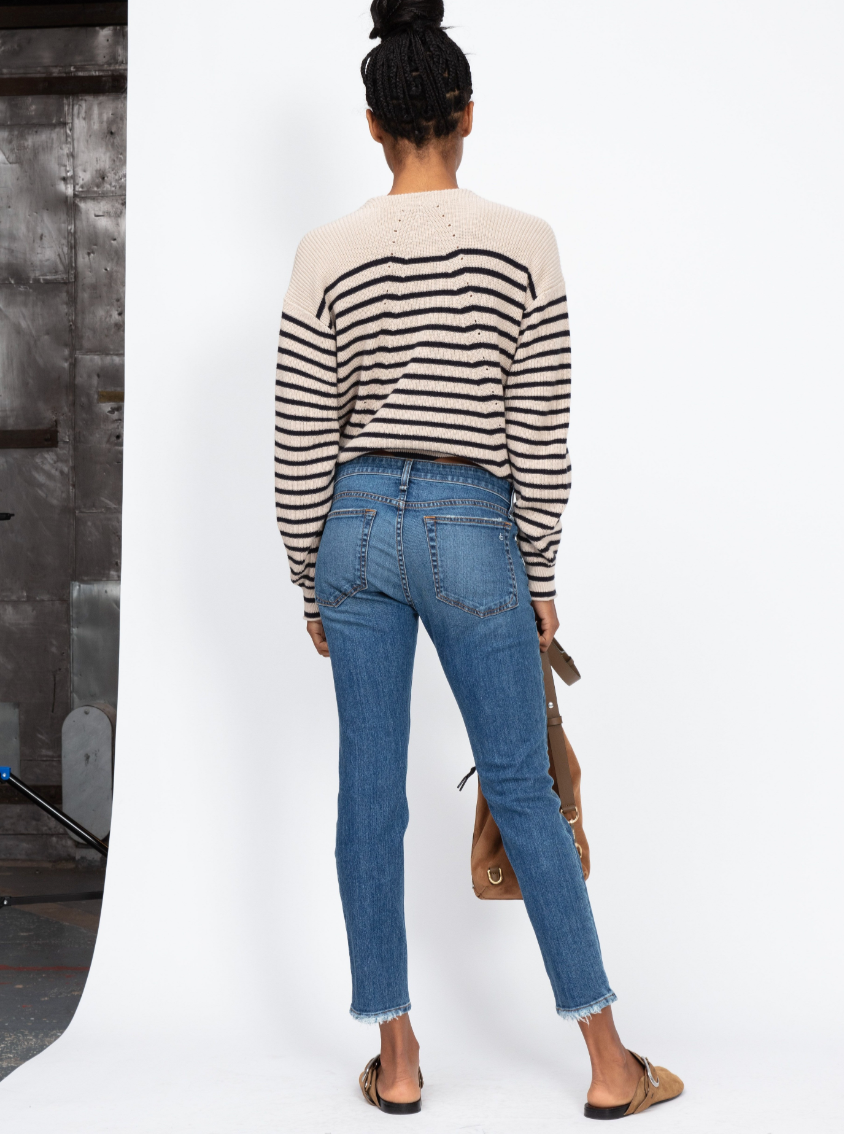 Dre Low-Rise Slim Boyfriend Ankle Jeans