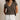 Alanis V Neck | Dark Olive-Sea Biscuit Del Mar