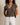 Alanis V Neck | Dark Olive-Sea Biscuit Del Mar