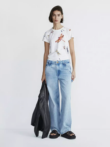 All Over Dragonfly Tee | Ivory-Sea Biscuit Del Mar
