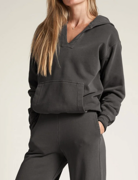 Avery Classic Terry Hoodie in Faded Black | Rowan-Sea Biscuit Del Mar