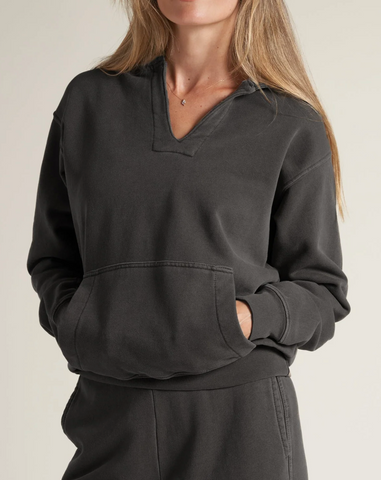 Avery Classic Terry Hoodie in Faded Black | Rowan-Sea Biscuit Del Mar