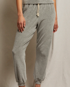 Bailey Velour Jogger | Perfect White Tee-Sea Biscuit Del Mar