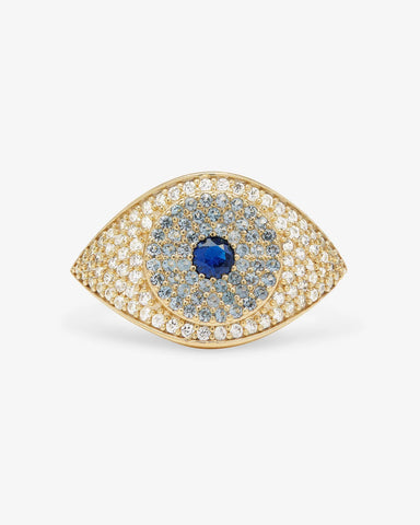 Blue Evil Eye Ring-Sea Biscuit Del Mar