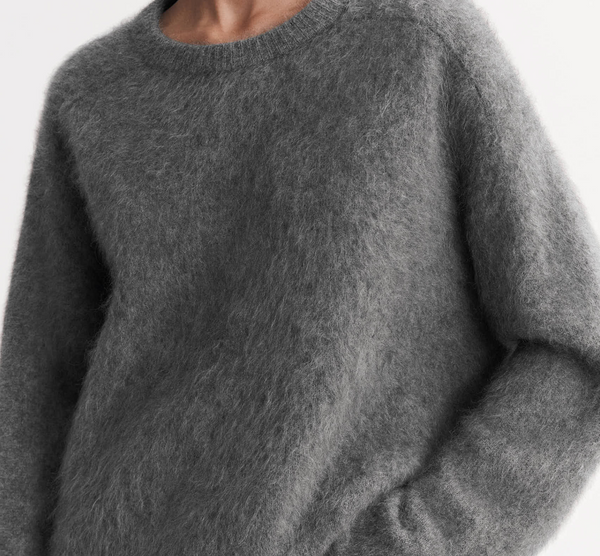 Brushed Crewneck | Soft Goat-Sea Biscuit Del Mar