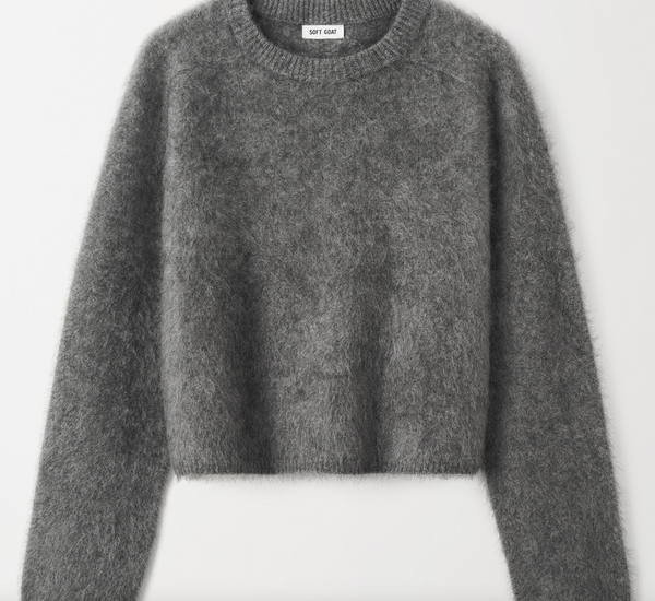 Brushed Crewneck | Soft Goat-Sea Biscuit Del Mar