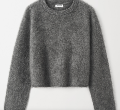 Brushed Crewneck | Soft Goat-Sea Biscuit Del Mar