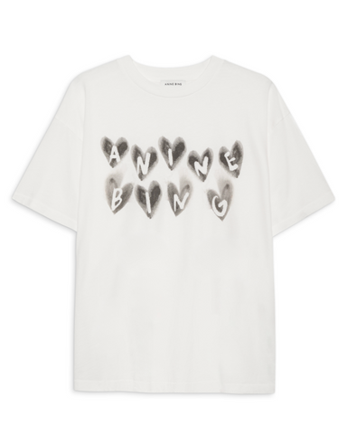 Cade Tee Hearts - Ivory | Anine Bing-Sea Biscuit Del Mar