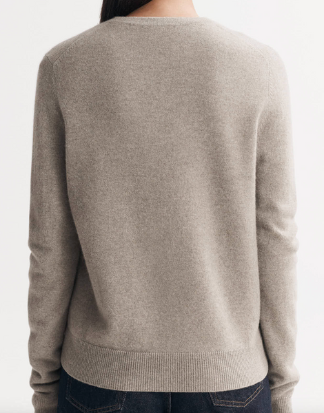 Cashmere Cardigan | Soft Goat-Sea Biscuit Del Mar