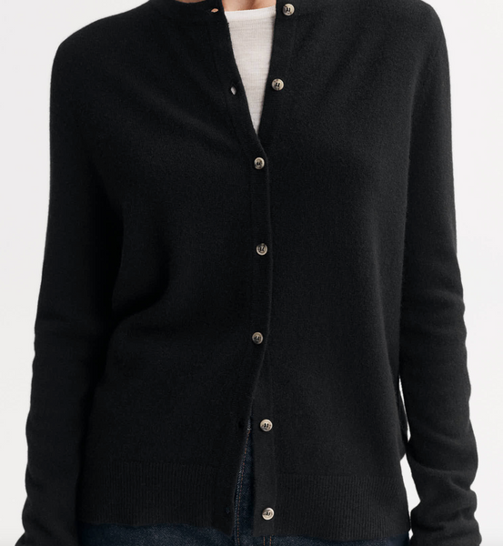 Cashmere Cardigan | Soft Goat-Sea Biscuit Del Mar