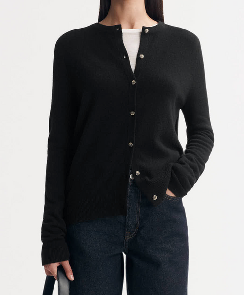 Cashmere Cardigan | Soft Goat-Sea Biscuit Del Mar