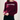 Cashmere Wool Kiss A Cowboy Crew | Burgundy and Cream - 75% OFF!!-Sea Biscuit Del Mar