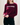 Cashmere Wool Kiss A Cowboy Crew | Burgundy and Cream - 75% OFF!!-Sea Biscuit Del Mar