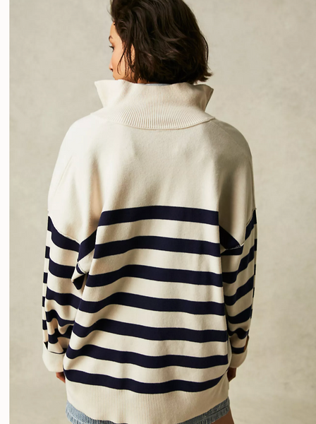 Coastal Stripe Pullover-Sea Biscuit Del Mar