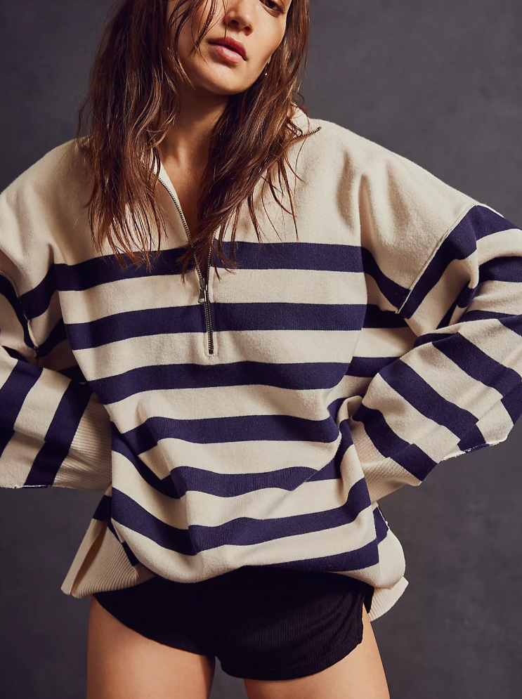 Coastal Stripe Pullover-Sea Biscuit Del Mar