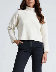 Crop Turtleneck Sweatshirt | ASKK NY-Sea Biscuit Del Mar