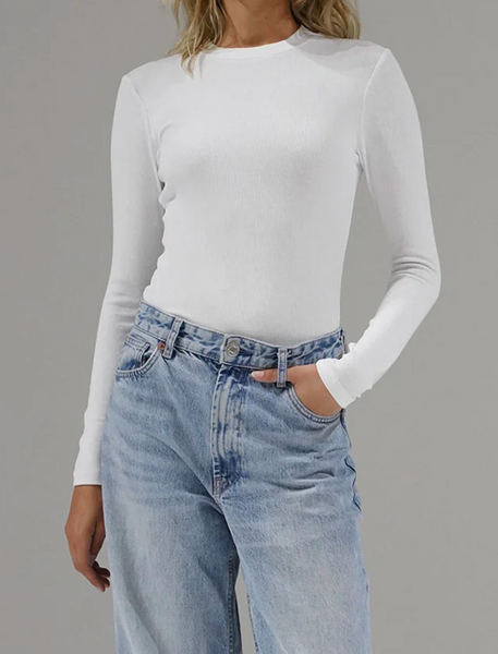 Dalston Ribbed Long Sleeve | LNA-Sea Biscuit Del Mar