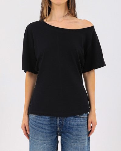 Elena Off The Shoulder Tee-Sea Biscuit Del Mar