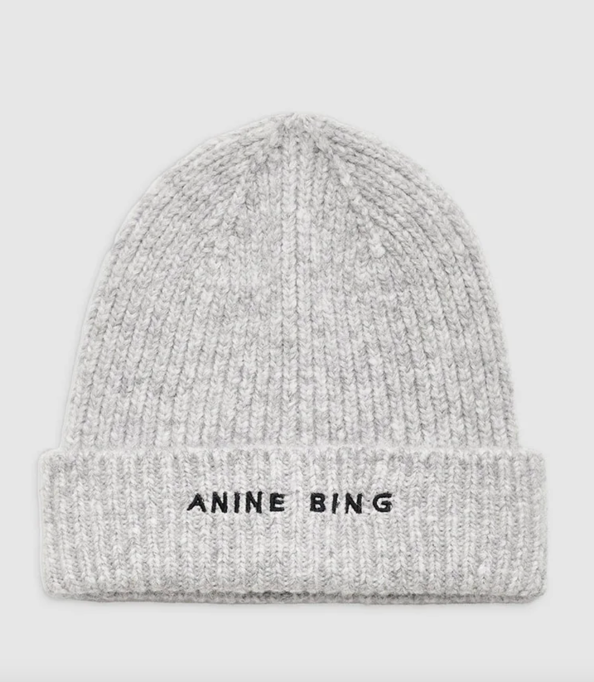 Elia Beanie in Light Heather Grey | Anine Bing-Sea Biscuit Del Mar