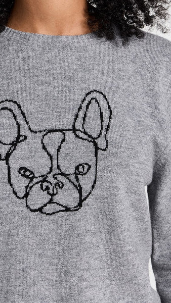 FRENCHIE CREW CASHMERE SWEATER-Sea Biscuit Del Mar