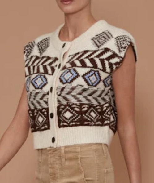 Fair Isle Vest in Apres Ski | Le Jean-Sea Biscuit Del Mar