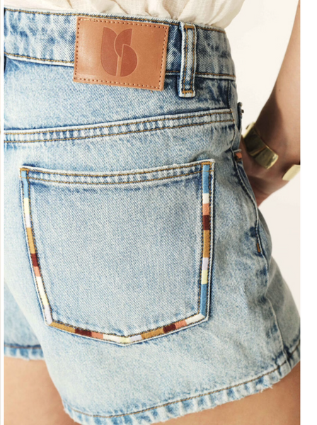 Fegor Denim Shorts-Sea Biscuit Del Mar