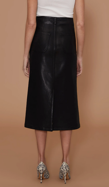 Jocelyn Skirt in Black Coated | LE JEAN-Sea Biscuit Del Mar