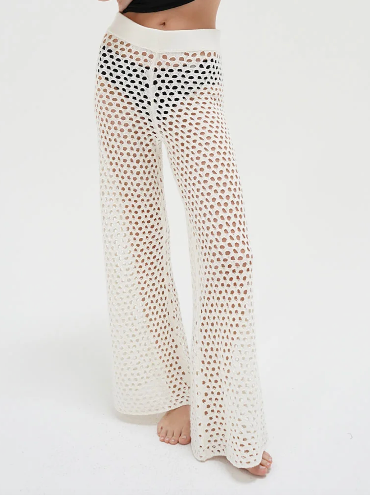 Kismet Open Knit Pant-Sea Biscuit Del Mar