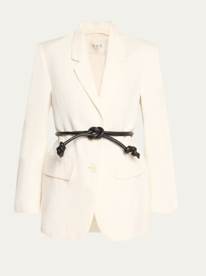 Lara Linen Jacket-Sea Biscuit Del Mar