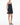 Laura Mini Linen Dress | Black-Sea Biscuit Del Mar