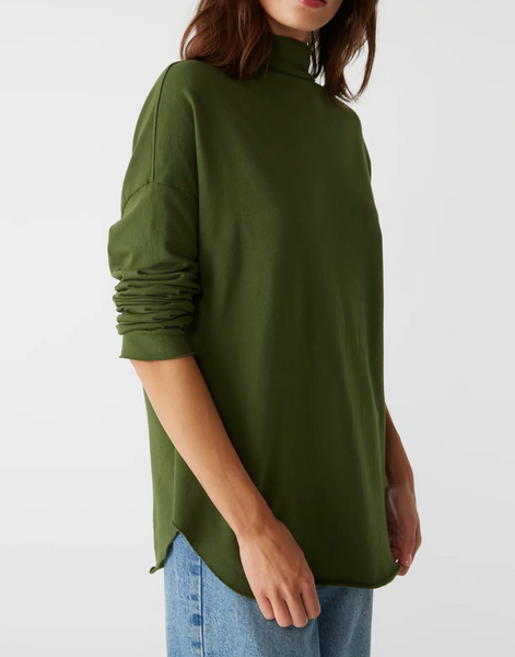 Laurel Mock Neck Top-Sea Biscuit Del Mar