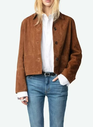 Lessa Suede Jacket-Sea Biscuit Del Mar