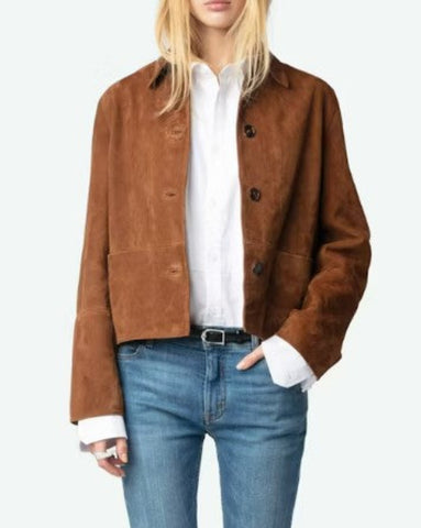 Lessa Suede Jacket-Sea Biscuit Del Mar