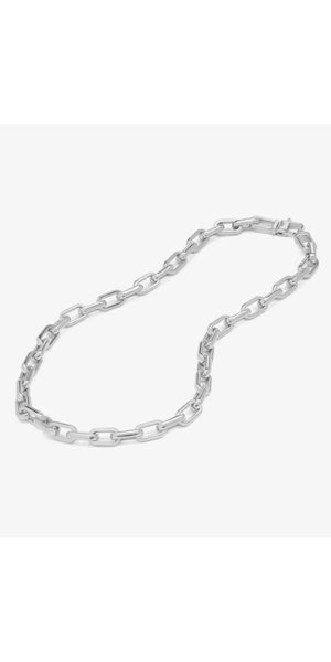 Lil Frankie Chain Necklace 16" - Silver-Sea Biscuit Del Mar