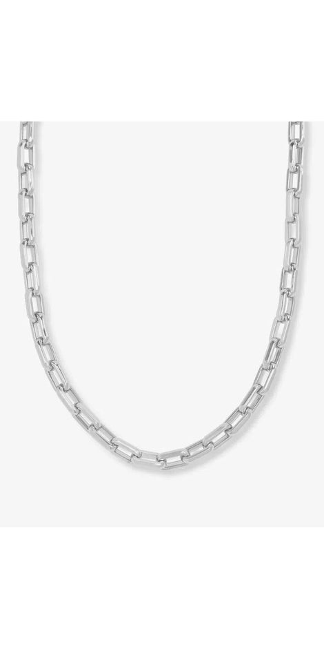 Lil Frankie Chain Necklace 16" - Silver-Sea Biscuit Del Mar