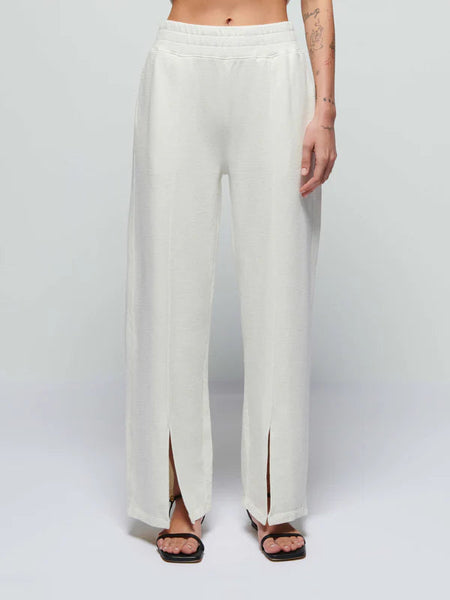 Lincoln Front Slit Knit Pant-Sea Biscuit Del Mar