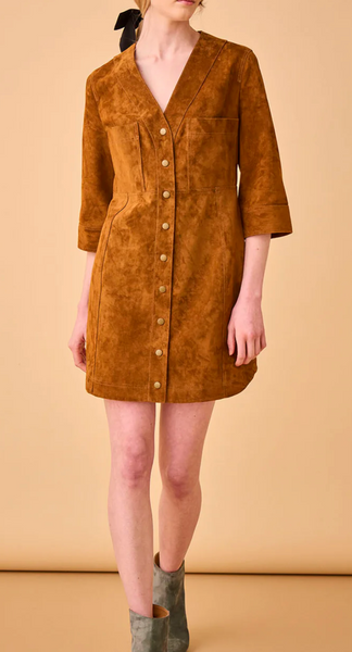 Marcus Suede Dress | Hunter Bell-Sea Biscuit Del Mar