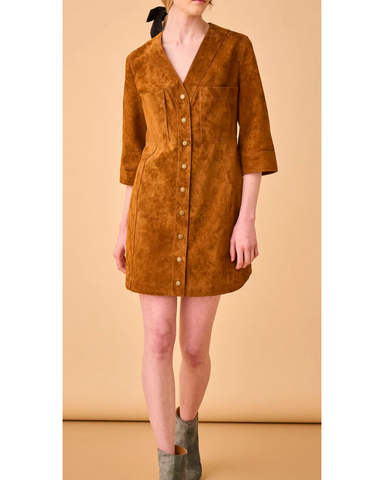 Marcus Suede Dress | Hunter Bell-Sea Biscuit Del Mar