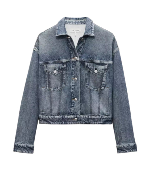 Miramar Terry Trucker Jacket in Walker-Sea Biscuit Del Mar