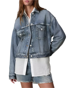 Miramar Terry Trucker Jacket in Walker-Sea Biscuit Del Mar