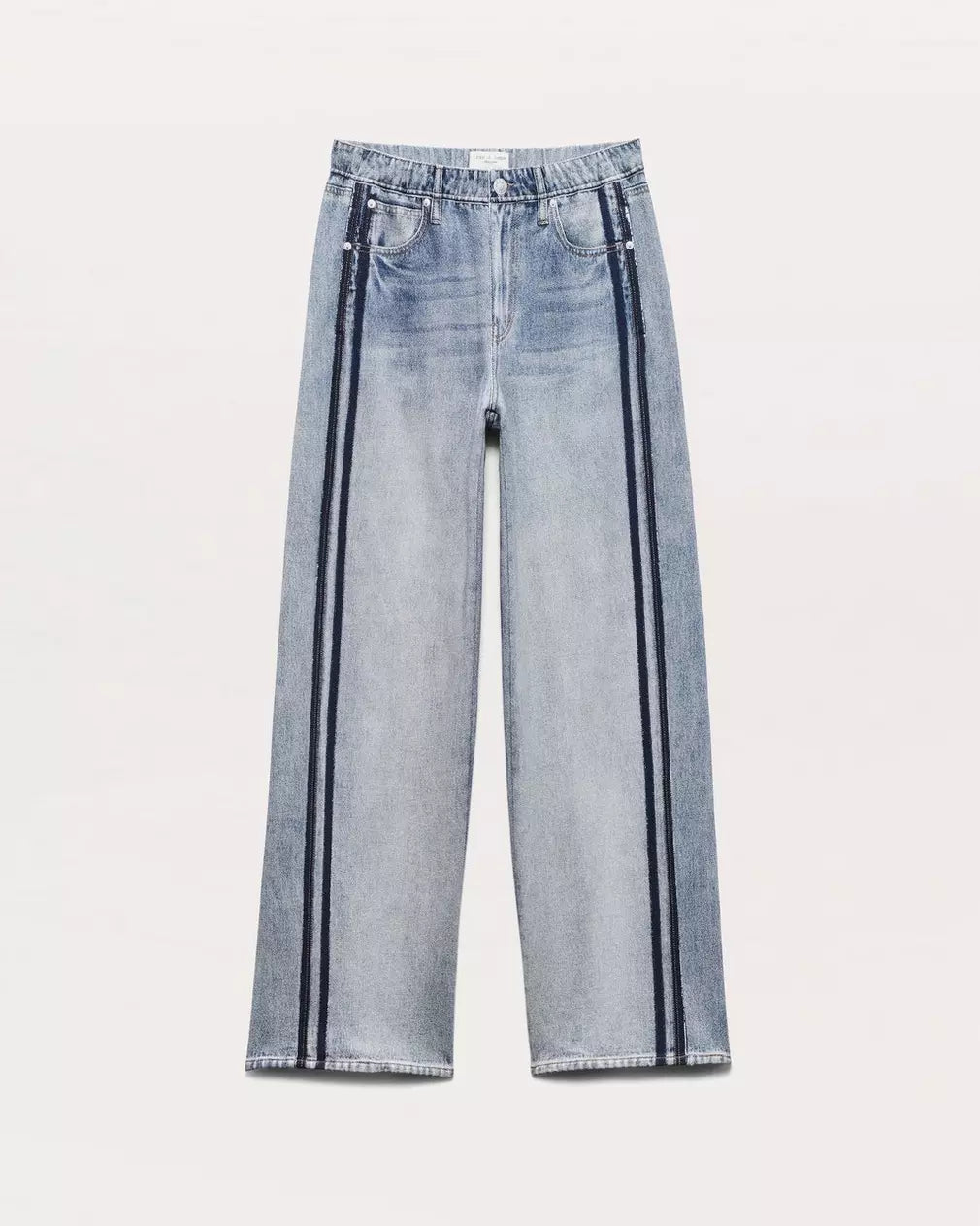 Miramar Terry Wide-Leg Track Pants in Coney-Sea Biscuit Del Mar