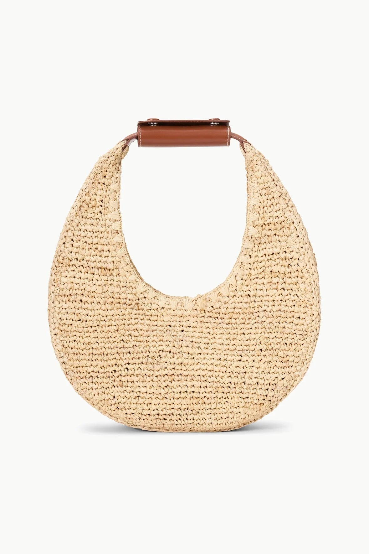 Moon Raffia Tote Bag in Natural/Tan-Sea Biscuit Del Mar