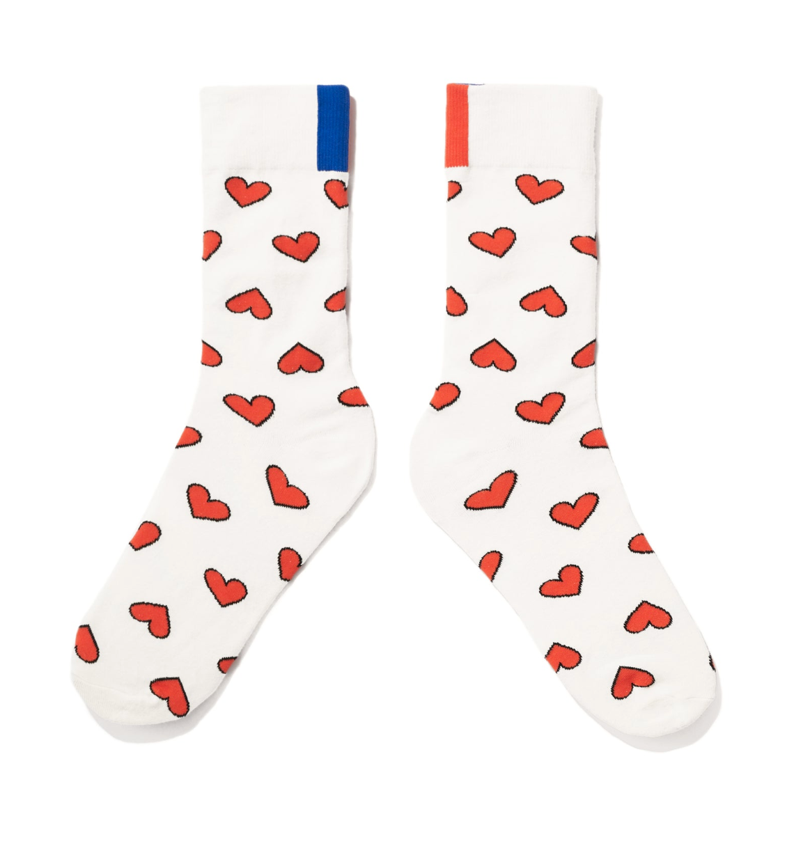 Multi Heart Dress Socks - Cream-Sea Biscuit Del Mar