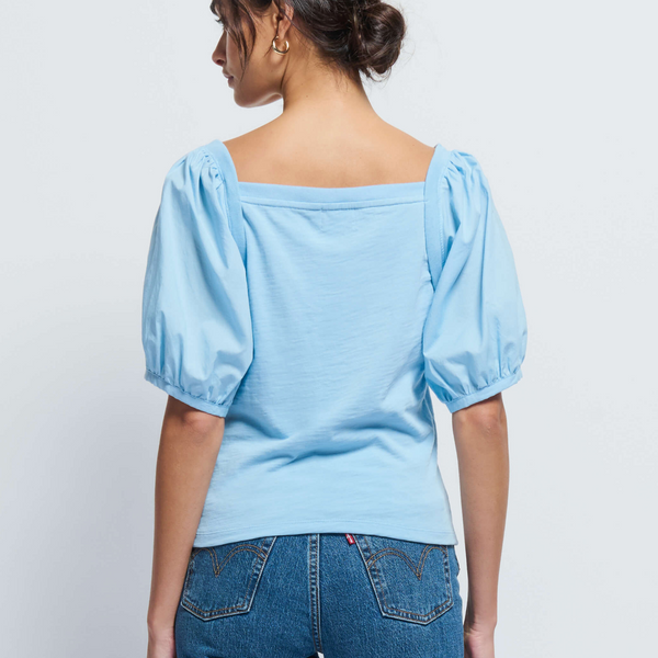 Naya Puff Sleeve Top-Sea Biscuit Del Mar