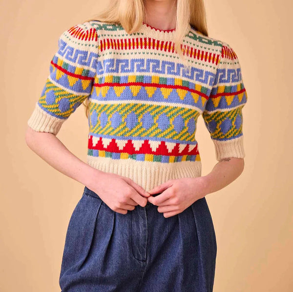 Odette Sweater | Fair Isle Sweater-Sea Biscuit Del Mar