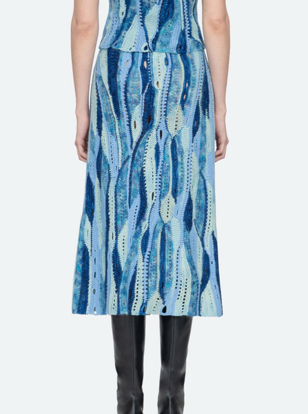 Otto Skirt | Blue-Sea Biscuit Del Mar