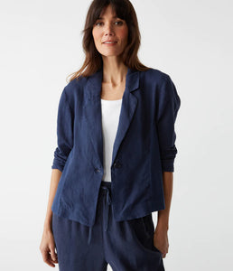PEARSON RIBBED MIXED BLAZER-Sea Biscuit Del Mar