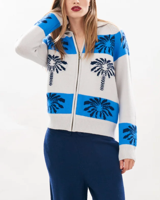 Palm Cardigan | JUMPER 1234-Sea Biscuit Del Mar