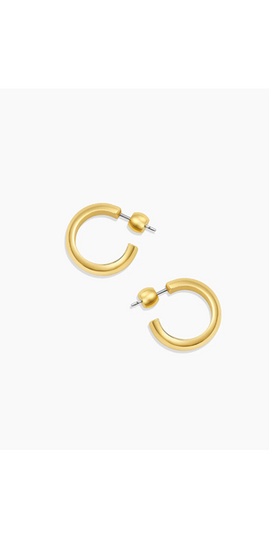 Paseo Small Hoops | Gold-Sea Biscuit Del Mar