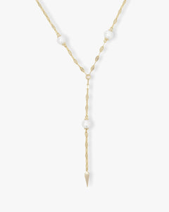 Perfect Pearl Drop Lariat Necklace-Sea Biscuit Del Mar